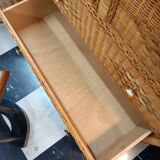 Vintage rattan chest of drawers 1970