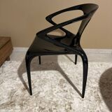 4 AVA chairs, glossy charcoal, Roche Bobois
