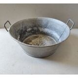 Old vintage retro zinc basin