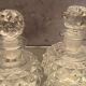 Paire de flacons XIXe cristal Baccarat décor pointes de diamant