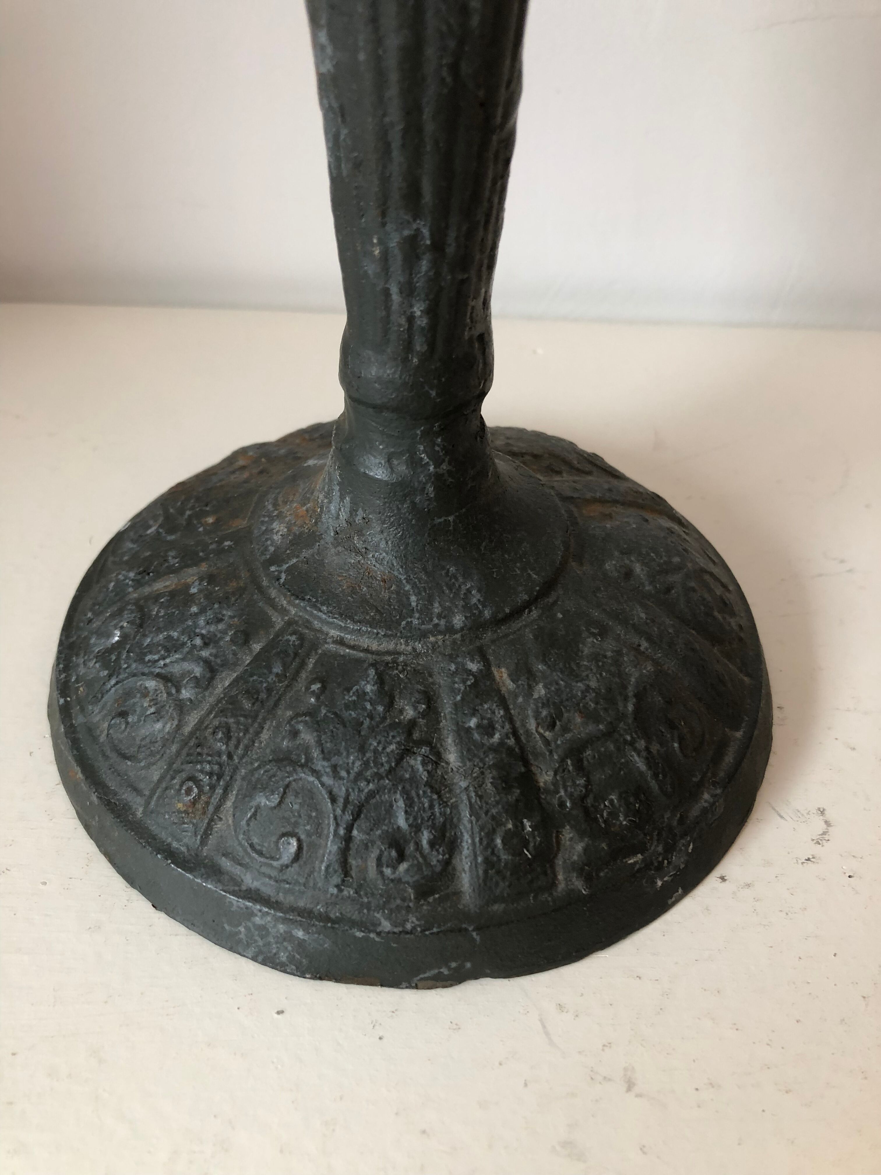 Old cast iron candlestick