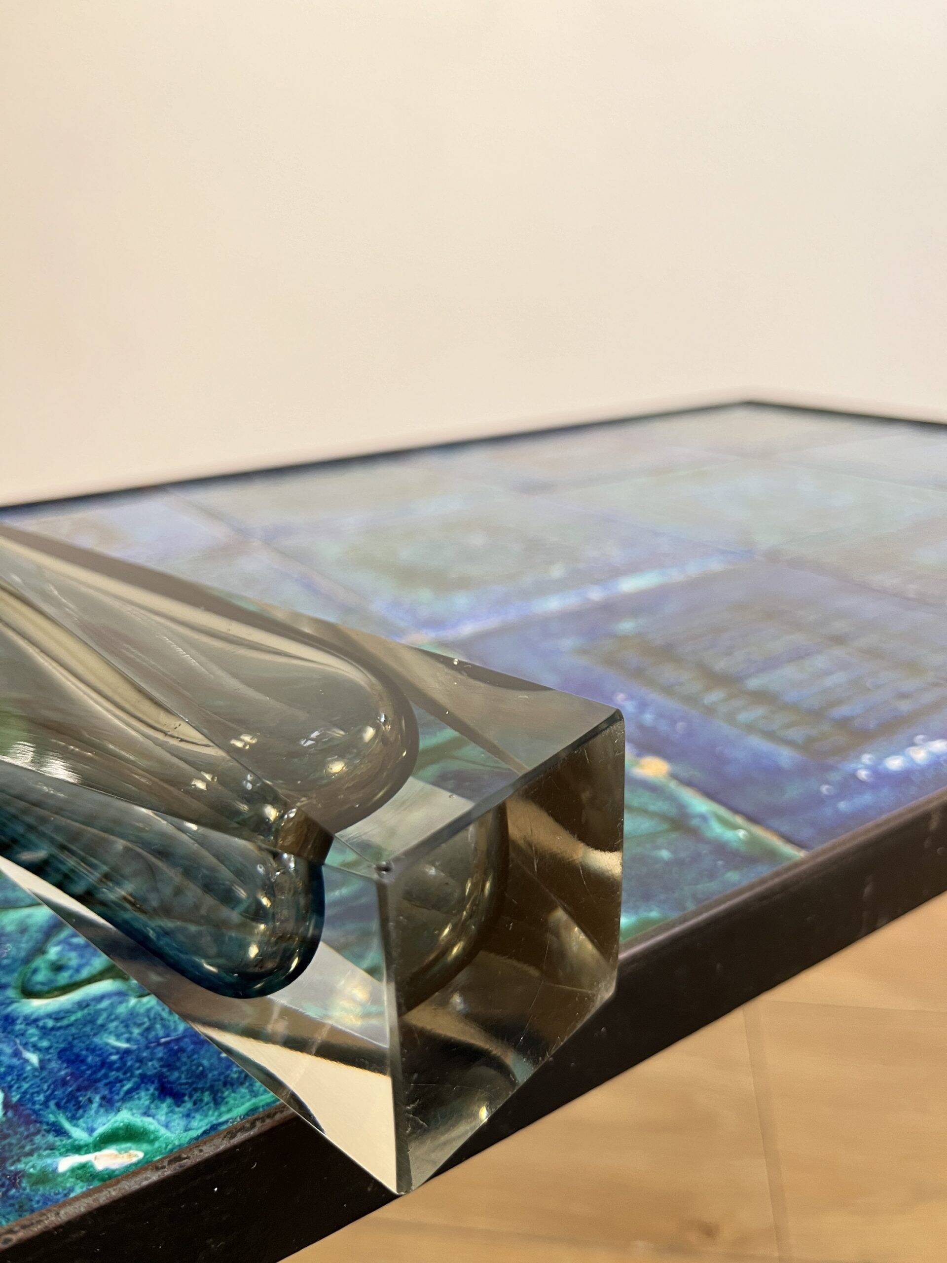 Sommerso vase by Alessandro Mandruzzato in Murano Italy 1970