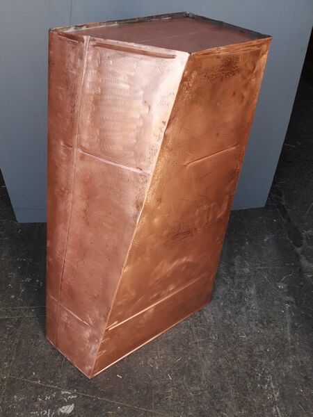 Column sheath harness in modernist copper ep 1950/60