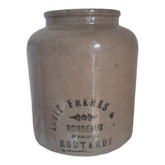 Old sandstone mustard pot