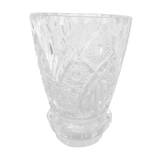 Carved crystal vase