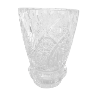 Vase en cristal taillé