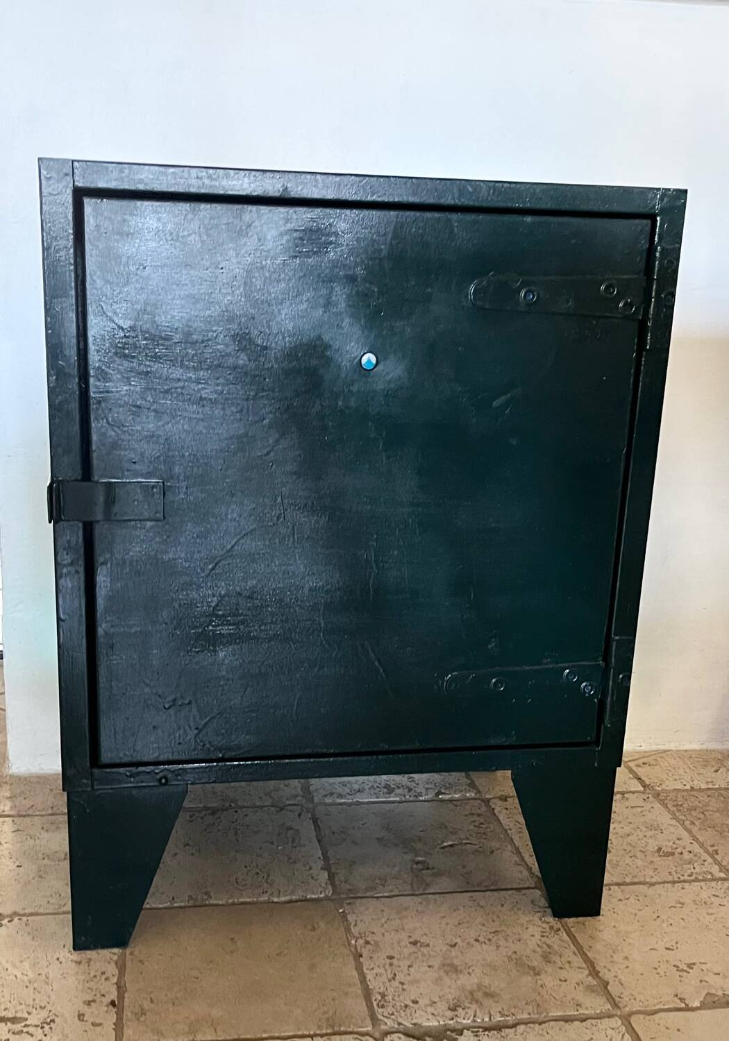 Small dark green industrial furniture