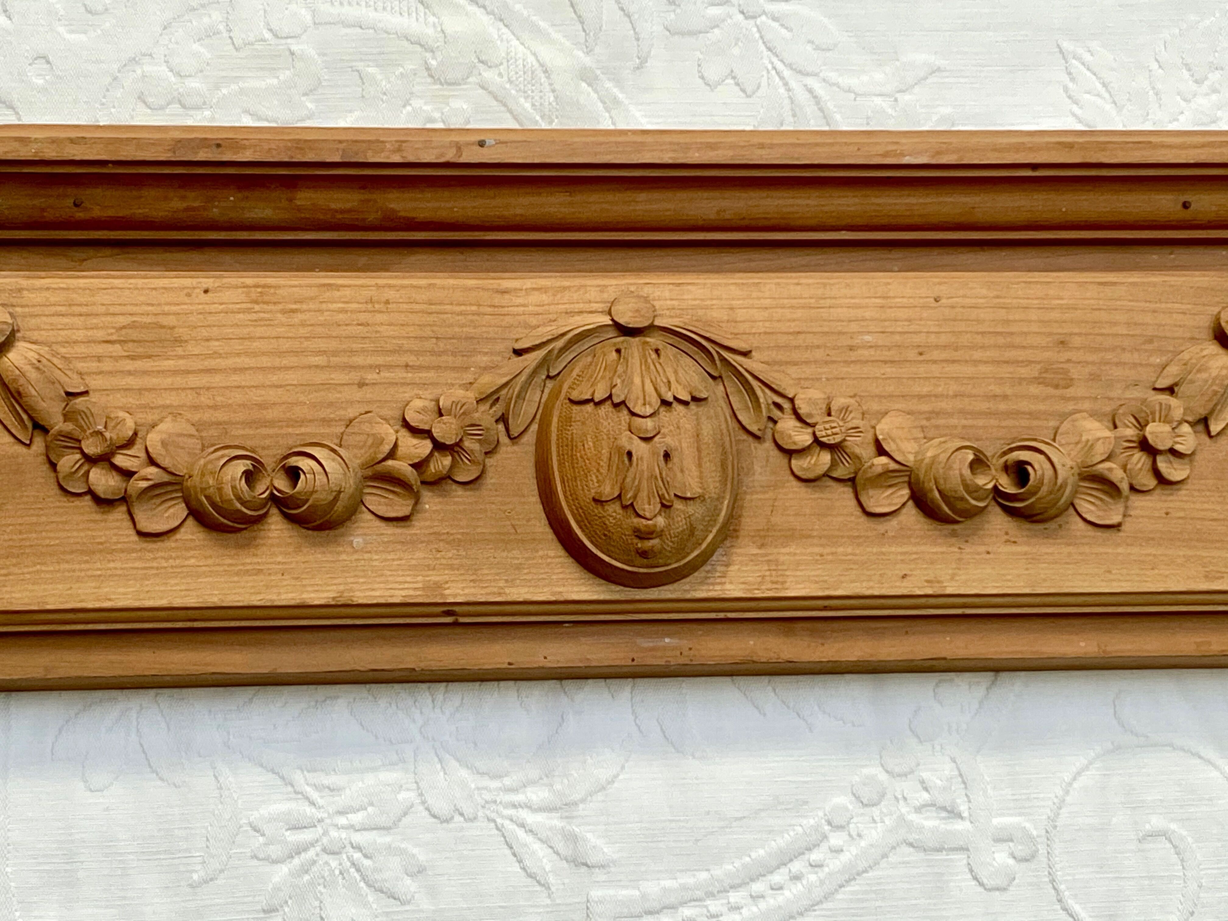 Solid wood pediment