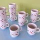 Set of 12 Postmodern Memphis cups by Royal Mosa Maastricht, The Netherlands