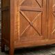 Vintage solid oak cross-braced wardrobe 1940