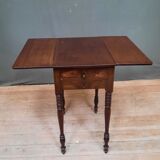 Side table with flap