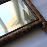 Beveled bamboo mirror 39 X 39 cm