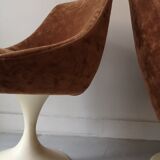 Velvet tulip chair, 1970