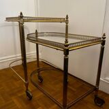 Brass and glass nesting table