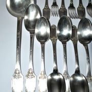 Boulenger household items 34 place settings Empire Marie-Louise 12 soup spoons 9 forks 11 dessert spoons