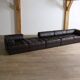 De Sede DS-88 modular sofa in dark brown patchwork leather, Switzerland 1970s