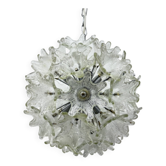 Spectacular Murano glass flower chandelier by Venini for VeArt, Italy 1970s