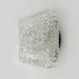 Wall lamp or ceiling light in glass and metal from the 50s and 60s.