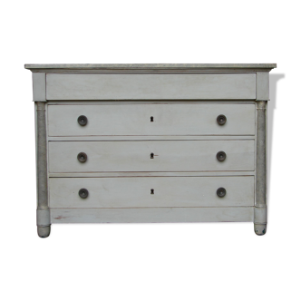 Commode Empire patine grise