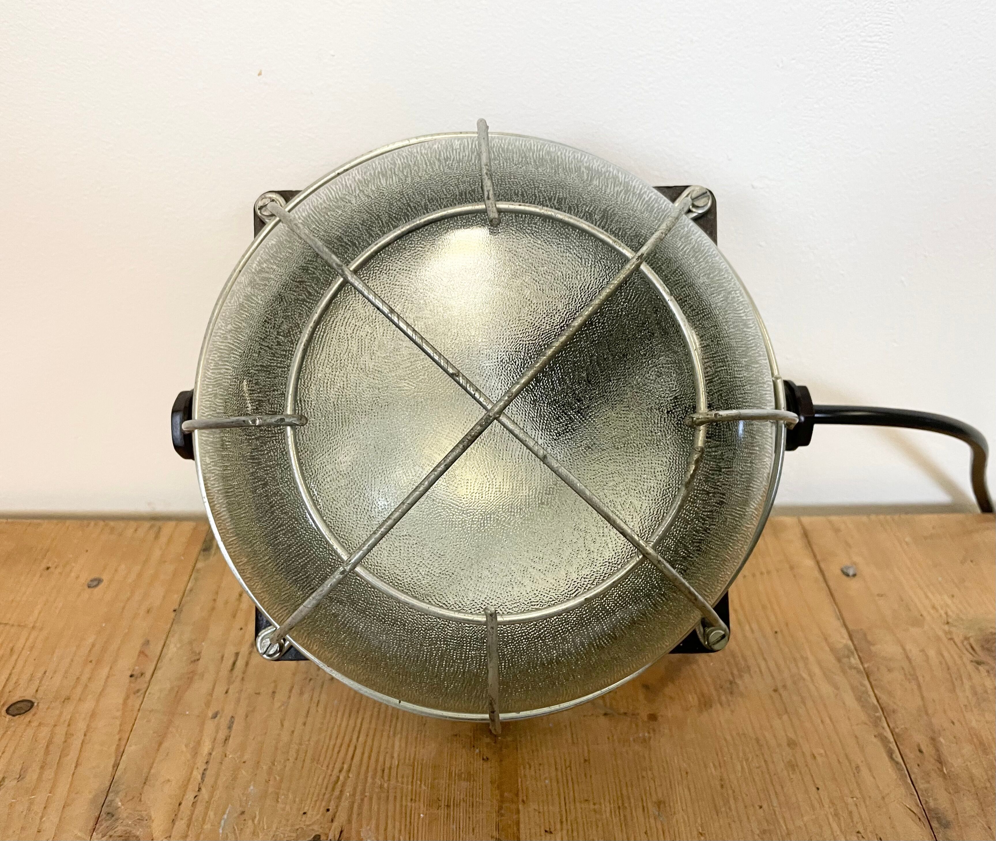 Brown Industrial Bakelite Wall or Ceiling Light, 1970s