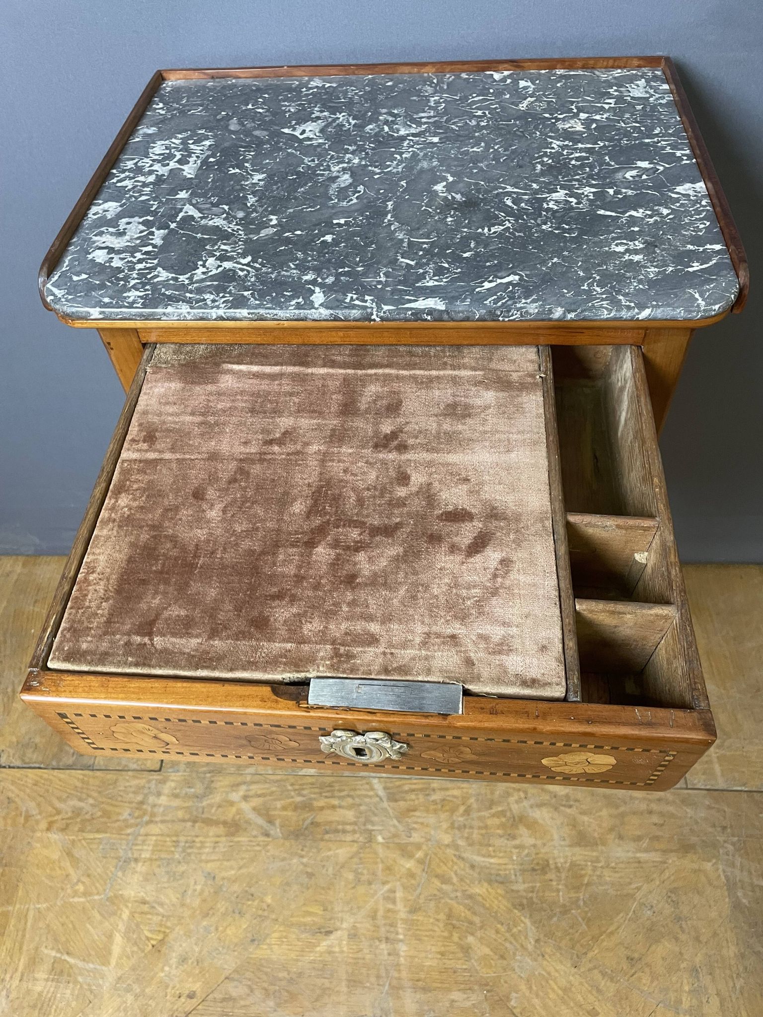 Louis XV period bedside table in cherry wood