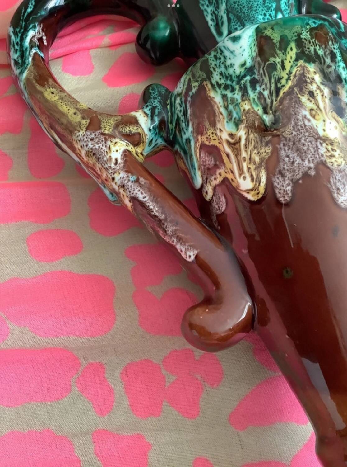 Vallauris Vase Vintage 2 handles Height 33 cm