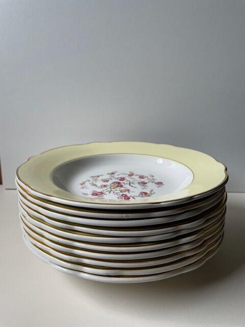 Lot de 10 assiettes creuses Lunéville
