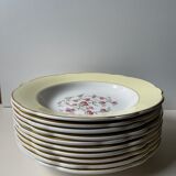 Set of 10 hollow plates Lunéville