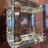 Paved ashtray in green glass with fine bubbles from the early 50s