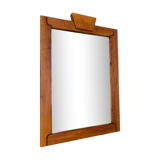 Brutalist elm mirror 70s, solid wood