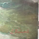Oil painting raging sea L.Vermont 19th