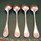 4 old small spoons monogrammed CG Orfèvrerie Christofle