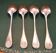 4 old small spoons monogrammed CG Orfèvrerie Christofle