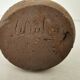 Pyrite stoneware single-flower vase in the shape of a bottle signed Aular?