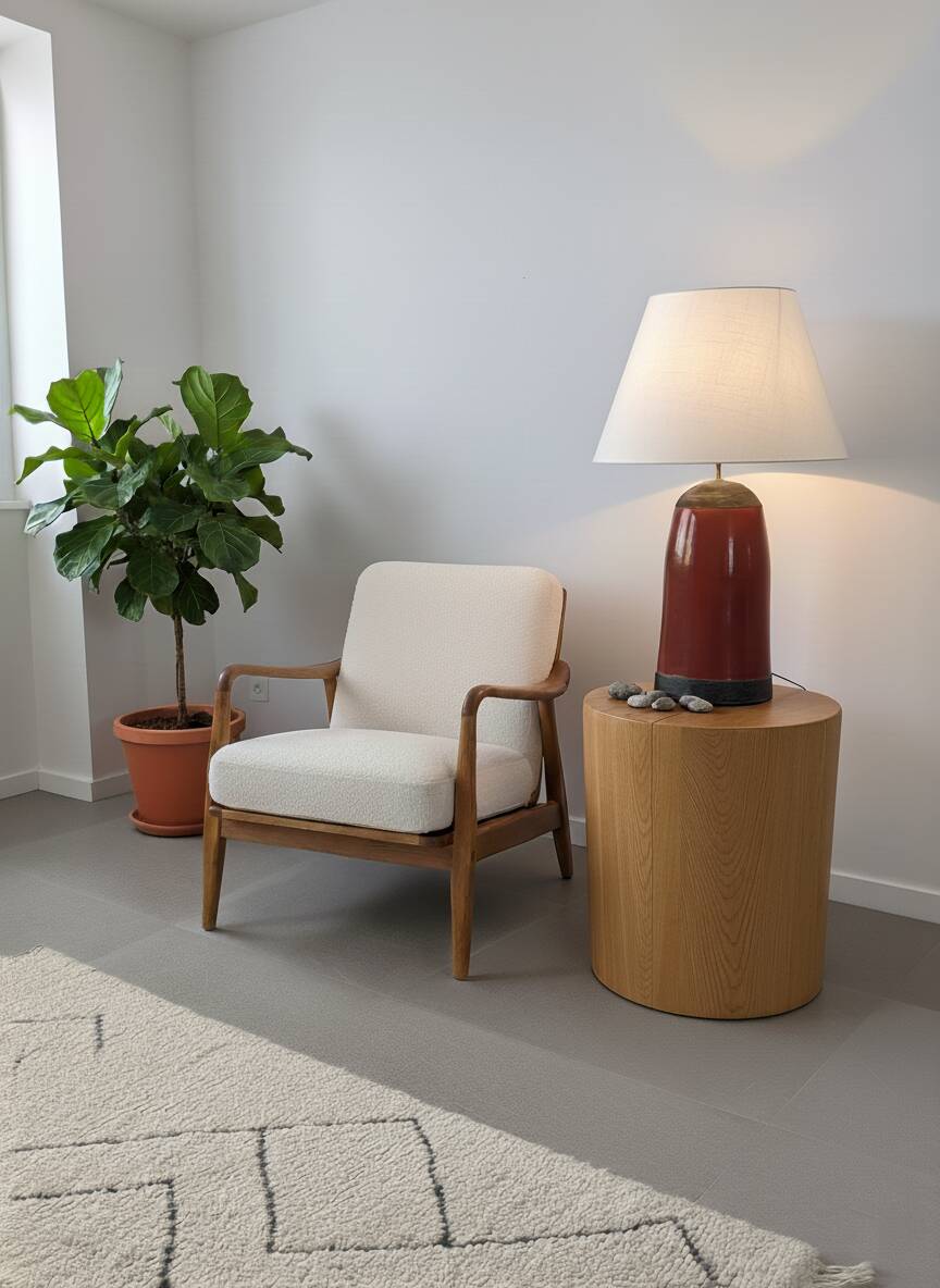 Lampe de table en terre cuite rouge avec filigrane en métal, design vintage des années 1980