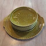 Gien earthenware cheese or dessert service