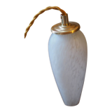 Vintage baldée lamp - White clichy glass