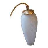Vintage baldée lamp - White clichy glass
