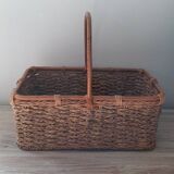 Wicker and rattan basket