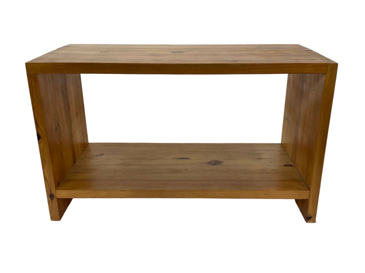 Vintage side table Ate van Apeldoorn Pine wood 1970s Dutch Design