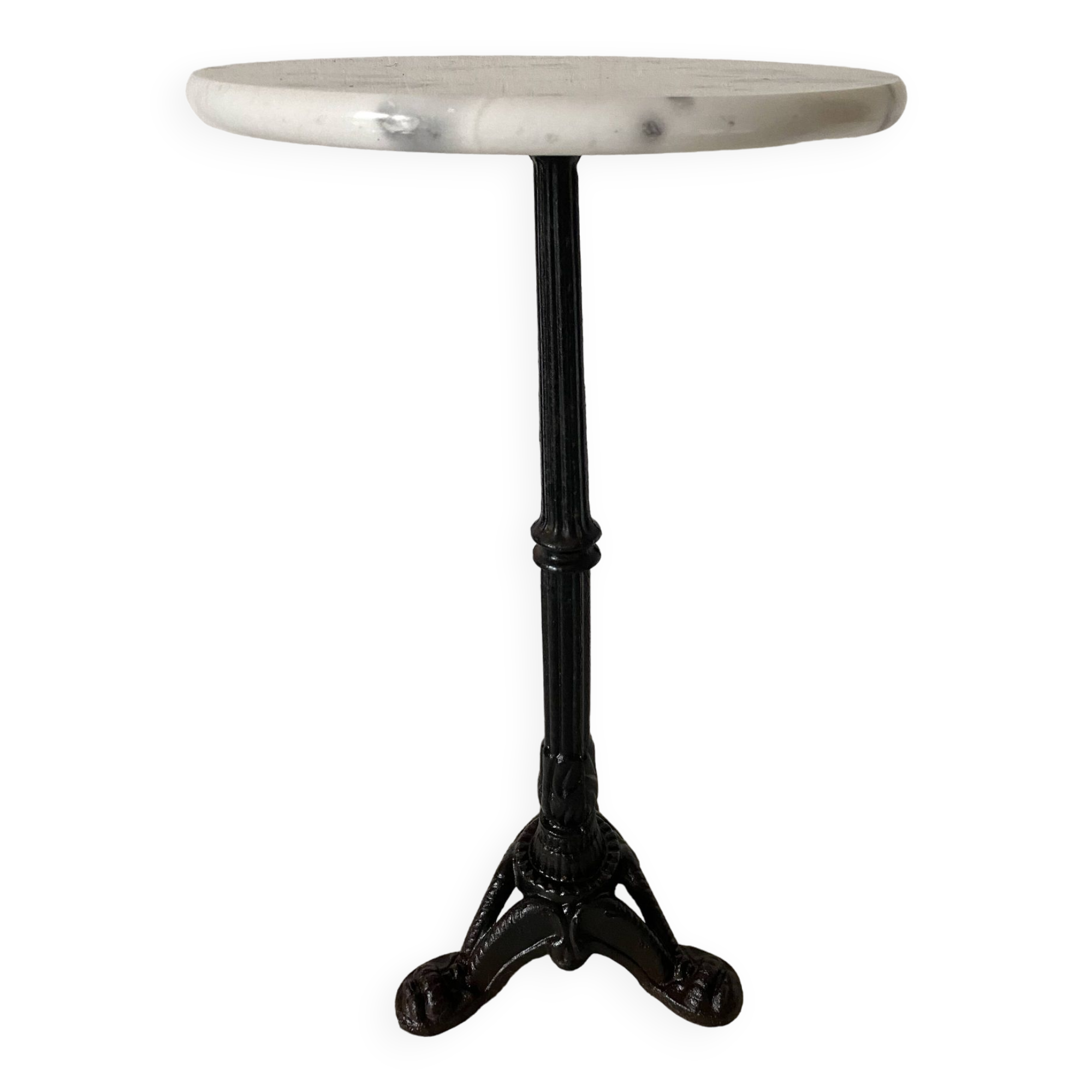 Marble bistro pedestal table, plant holder