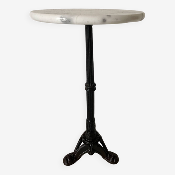 Marble bistro pedestal table, plant holder