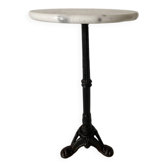 Marble bistro pedestal table, plant holder