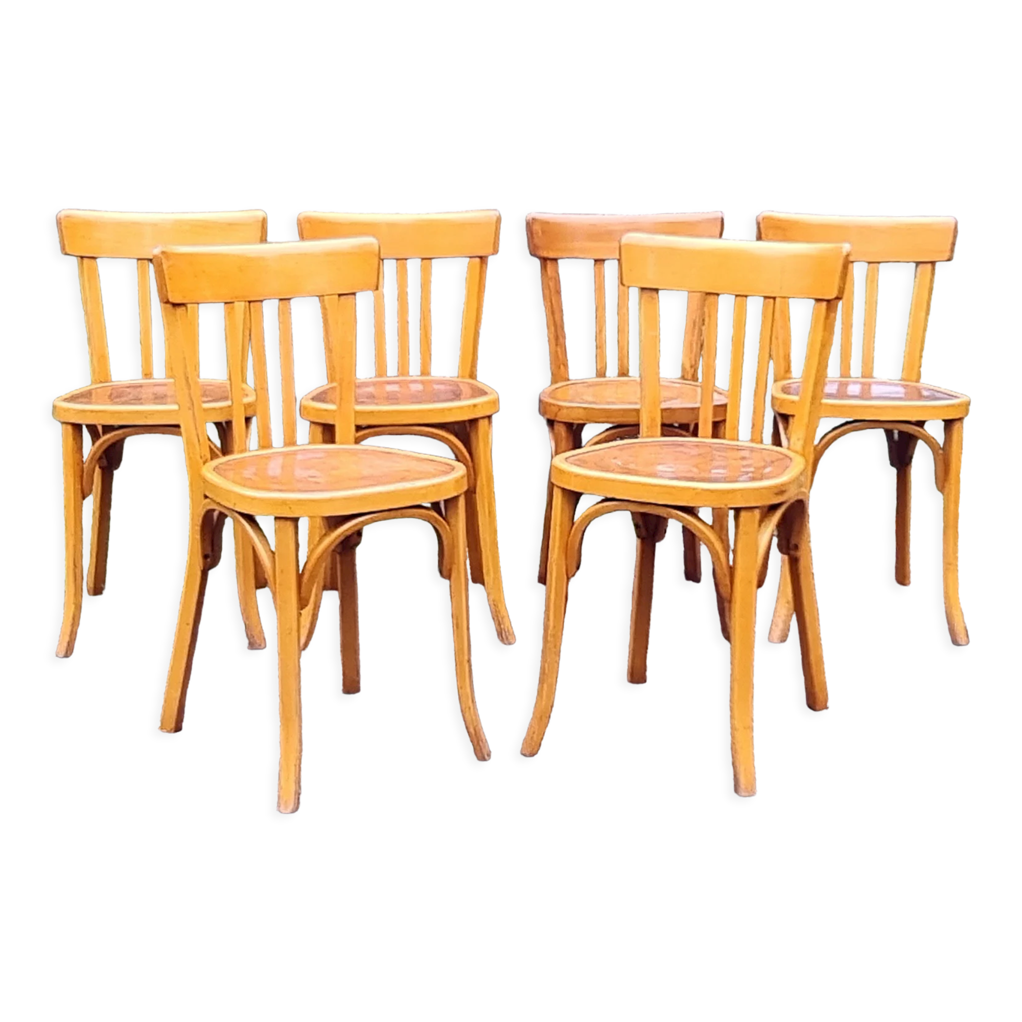 6 Baumann chairs n°43 50s