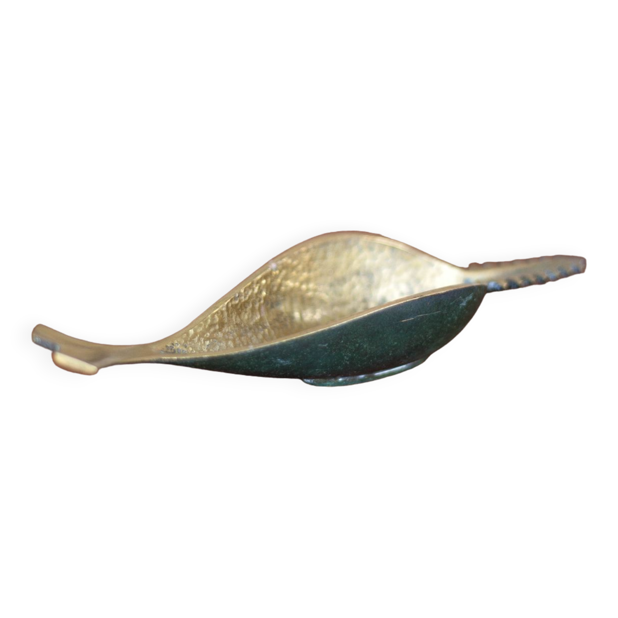 Brass ashtray, fish saw, modernist, decoration