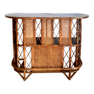 Vintage rattan bar 1960