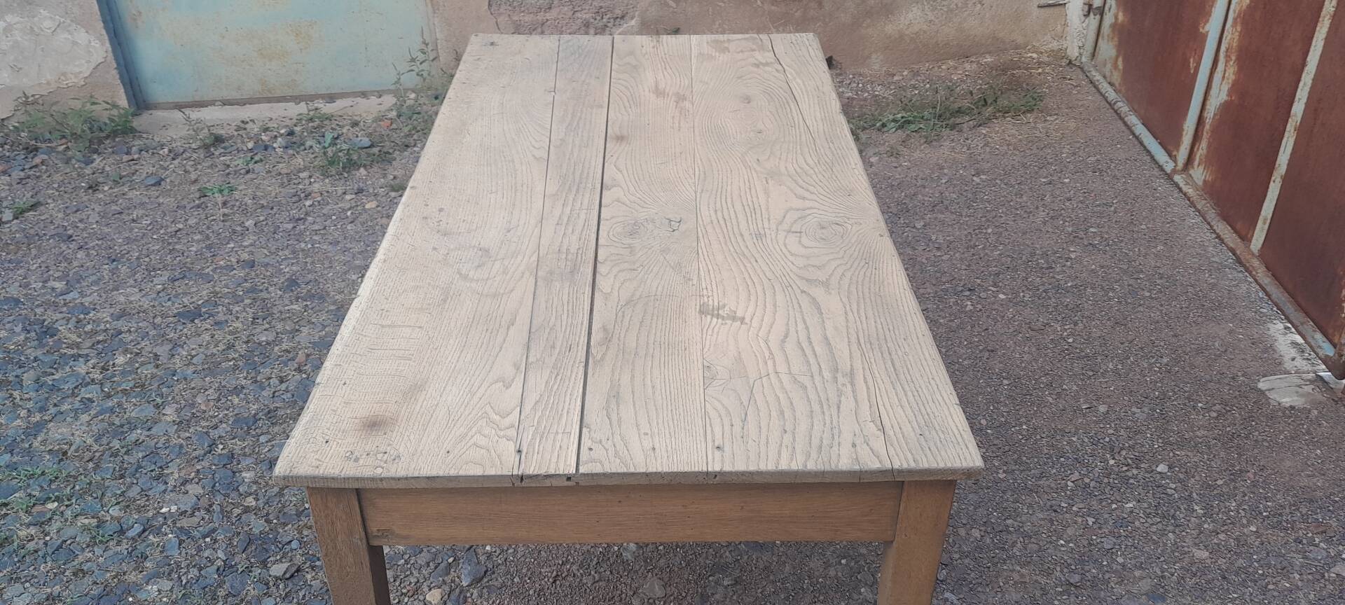 Farm table oak 2 drawers