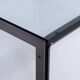 Table basse M1 par Metaform des années 80 en acier inoxydable couleur bronze.