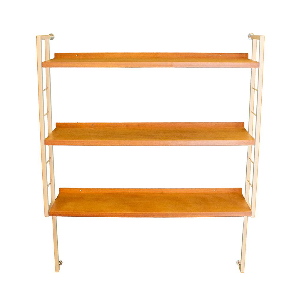 Mid Century Teak Wall Shelving Unit, Spain, 1950s