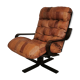 Fauteuil pivotant cuir scandinave